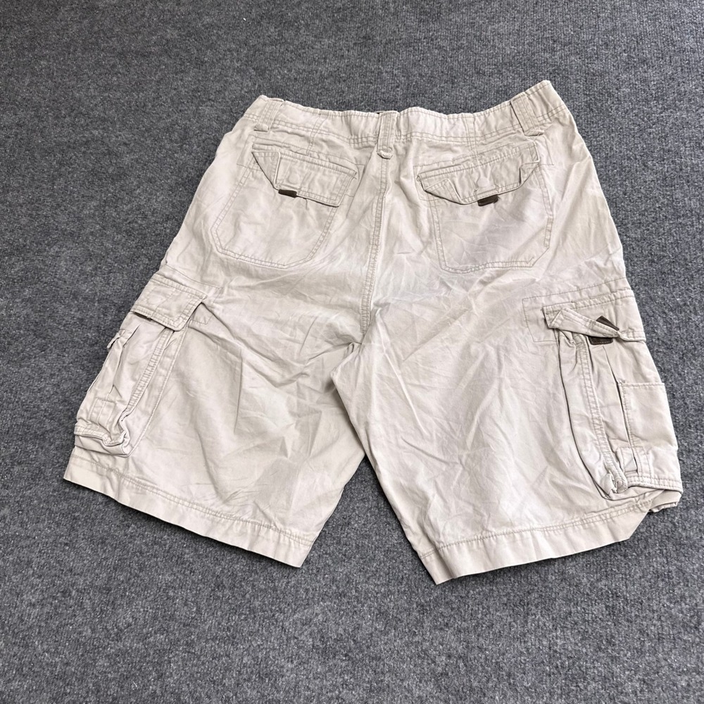 American Rag Shorts Mens Size 34 Beige Cargo Utility Cotton Casual Stained